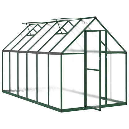 vidaXL Serre avec cadre de base vert 334x169x195 cm aluminium