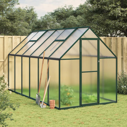 vidaXL Serre avec cadre de base vert 334x169x195 cm aluminium
