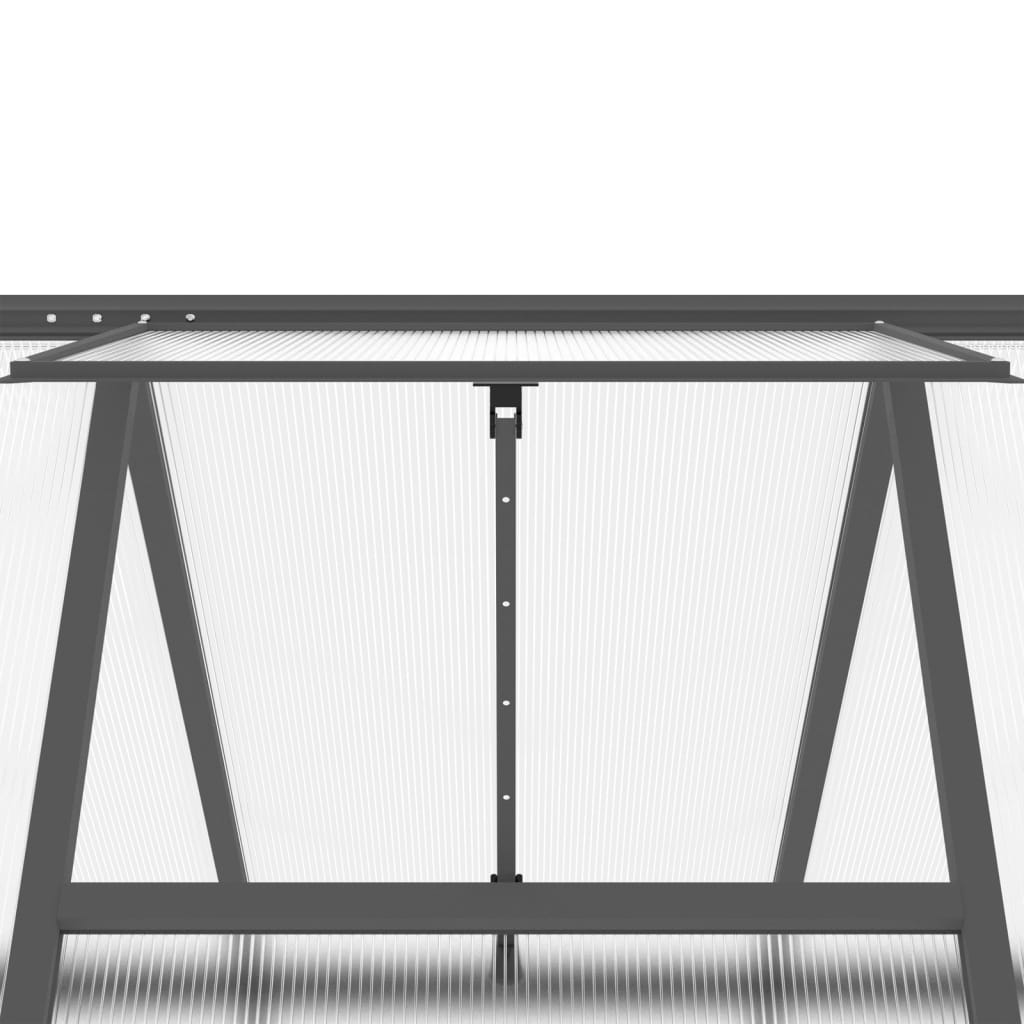 vidaXL Serre avec cadre de base anthracite 334x169x195 cm aluminium