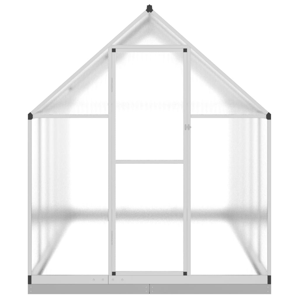 vidaXL Serre avec cadre de base argenté 334x169x202 cm aluminium