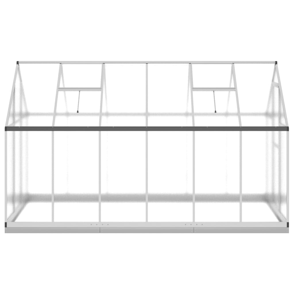 vidaXL Serre avec cadre de base argenté 334x169x202 cm aluminium
