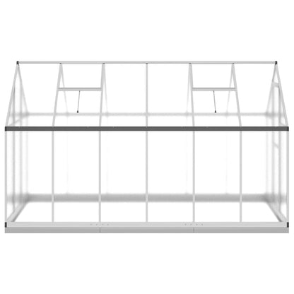 vidaXL Serre avec cadre de base argenté 334x169x202 cm aluminium
