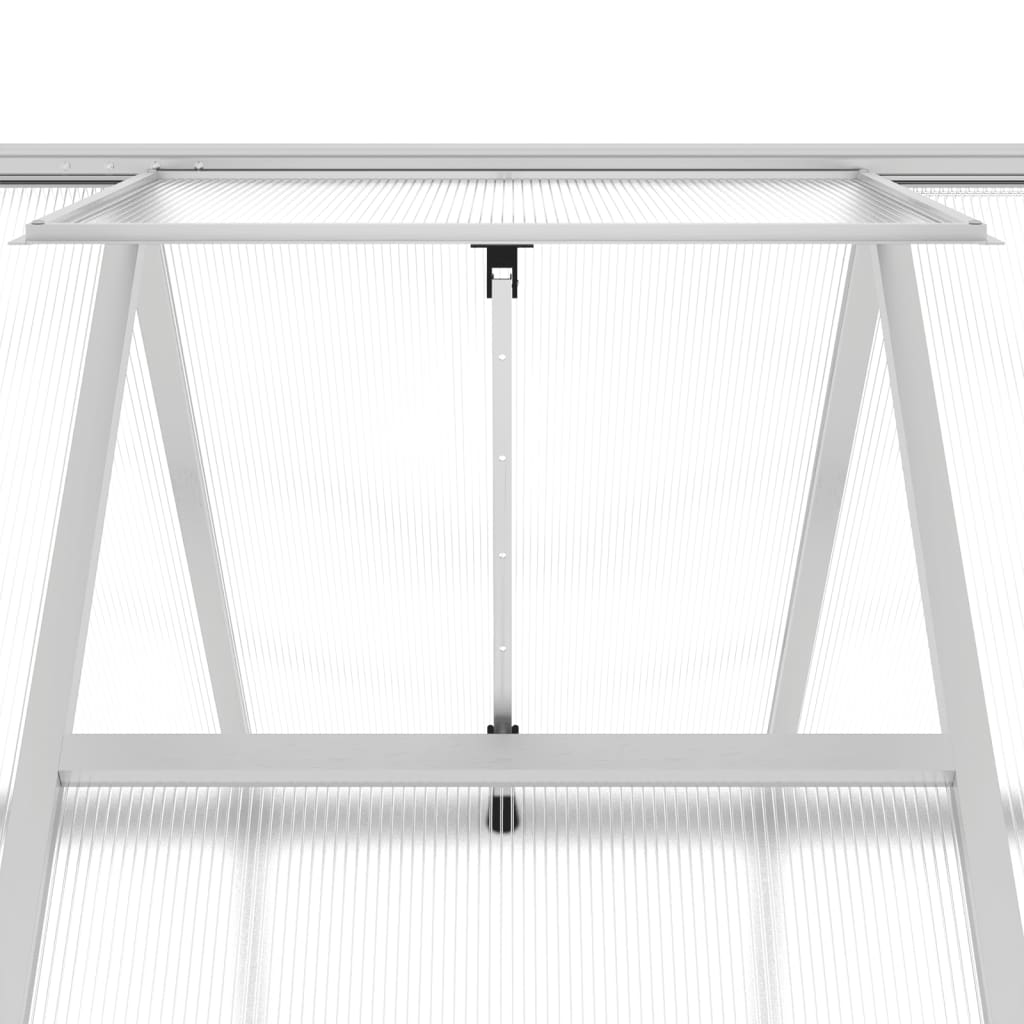 vidaXL Serre avec cadre de base argenté 334x169x202 cm aluminium