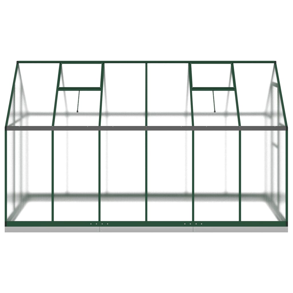 vidaXL Serre avec cadre de base vert 334x169x202 cm aluminium