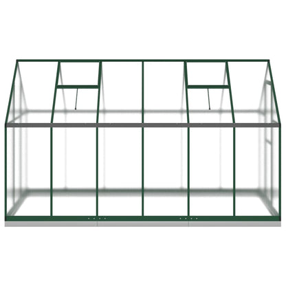 vidaXL Serre avec cadre de base vert 334x169x202 cm aluminium