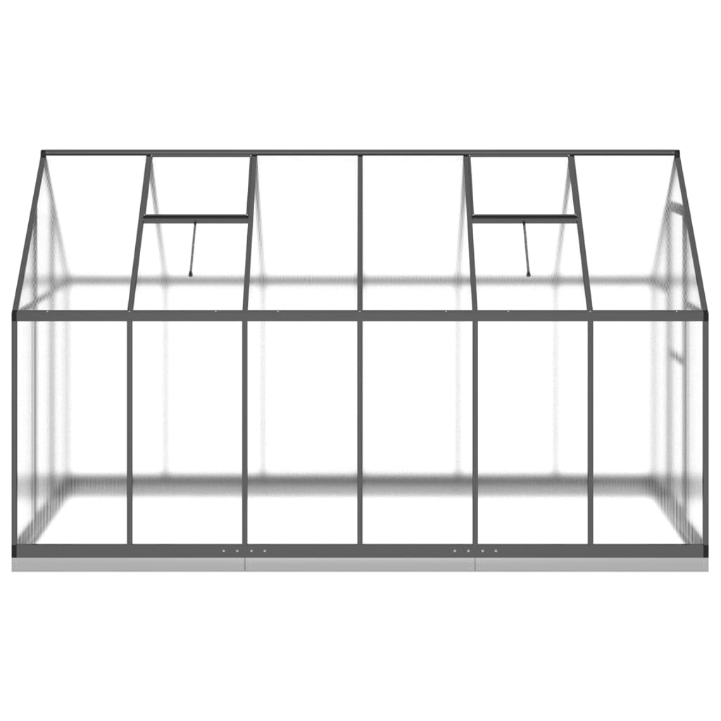vidaXL Serre avec cadre de base anthracite 334x169x202 cm aluminium