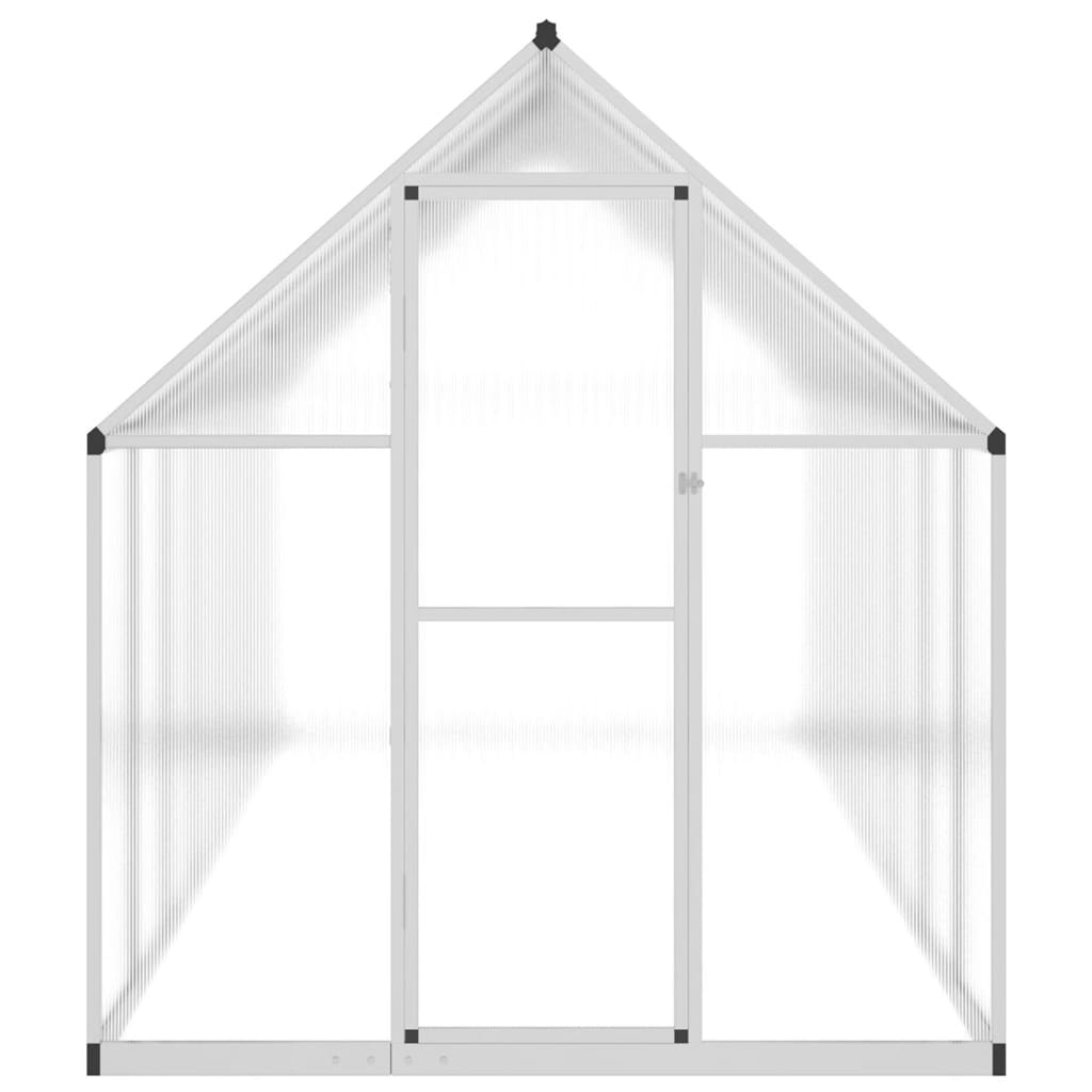 vidaXL Serre avec cadre de base argenté 445x169x195 cm aluminium