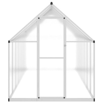 vidaXL Serre avec cadre de base argenté 445x169x195 cm aluminium