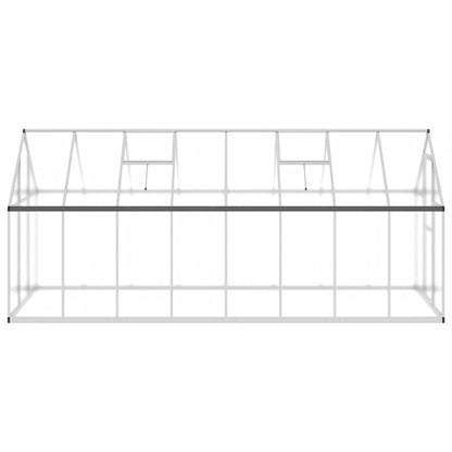 vidaXL Serre avec cadre de base argenté 445x169x195 cm aluminium