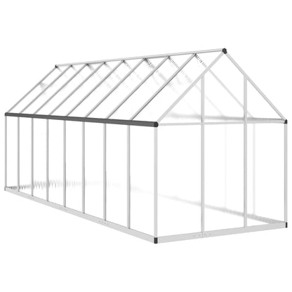 vidaXL Serre avec cadre de base argenté 445x169x195 cm aluminium