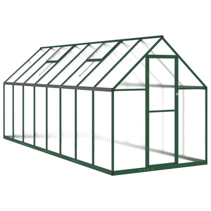 vidaXL Serre avec cadre de base vert 445x169x195 cm aluminium