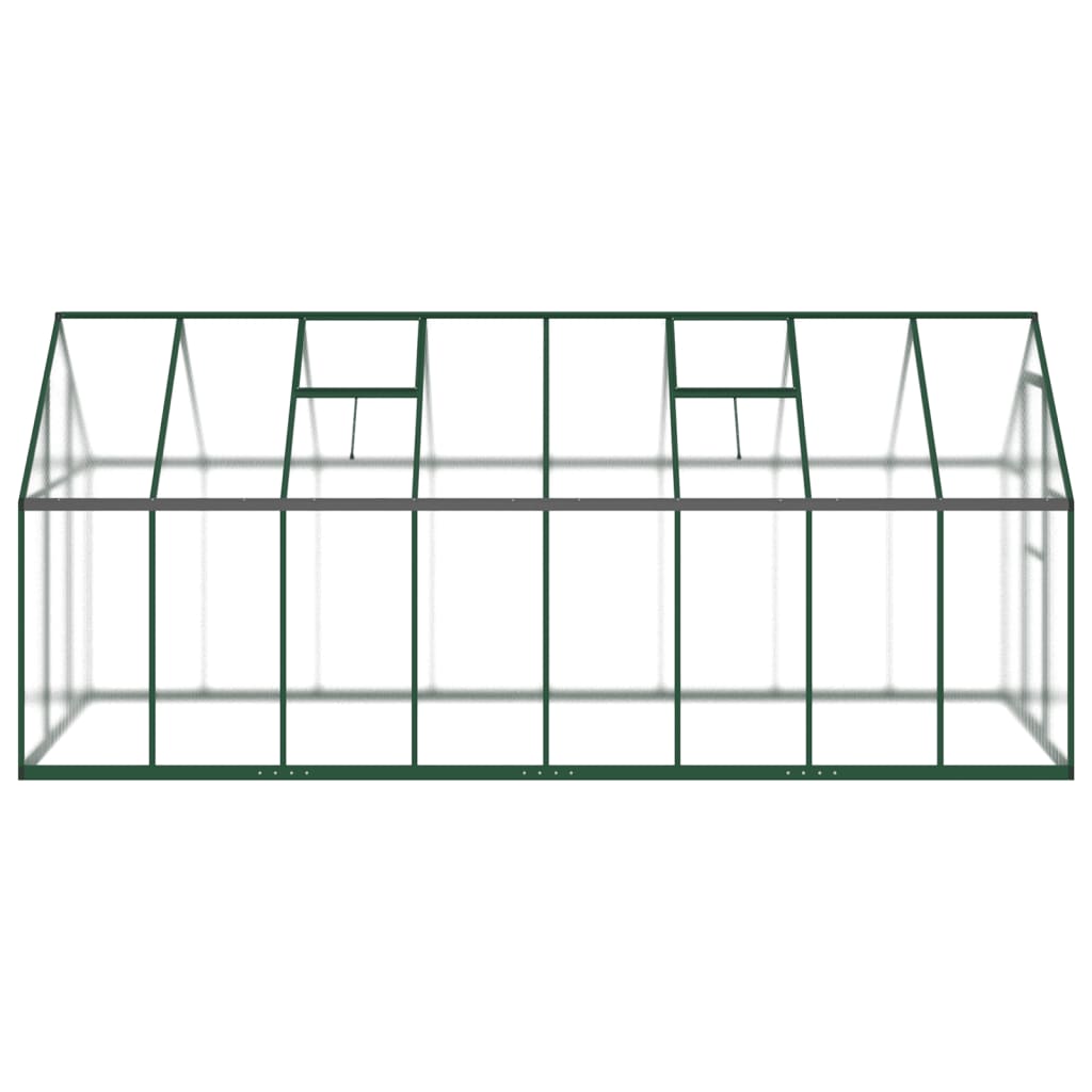 vidaXL Serre avec cadre de base vert 445x169x195 cm aluminium