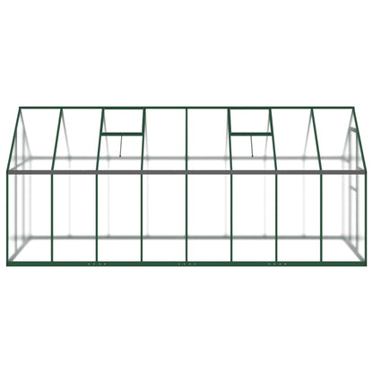 vidaXL Serre avec cadre de base vert 445x169x195 cm aluminium