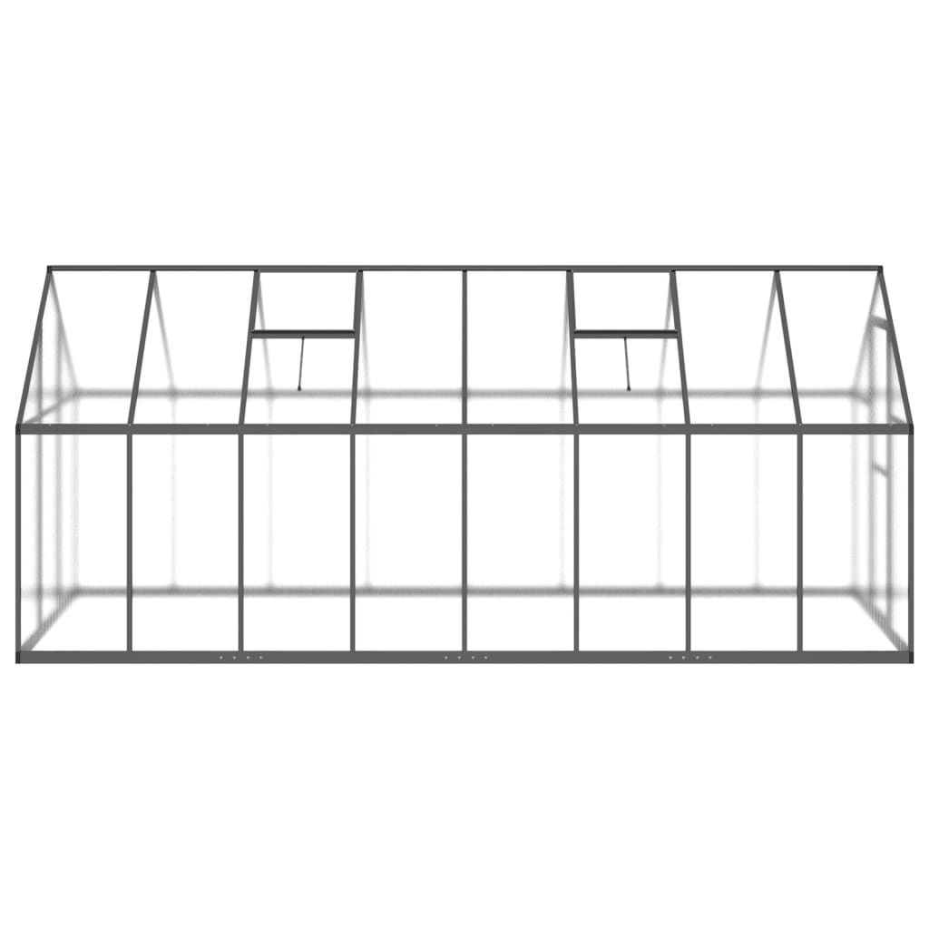 vidaXL Serre avec cadre de base anthracite 445x169x195 cm aluminium