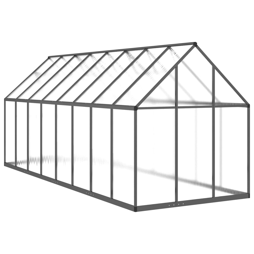 vidaXL Serre avec cadre de base anthracite 445x169x195 cm aluminium
