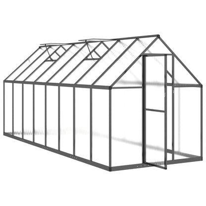 vidaXL Serre avec cadre de base anthracite 445x169x195 cm aluminium
