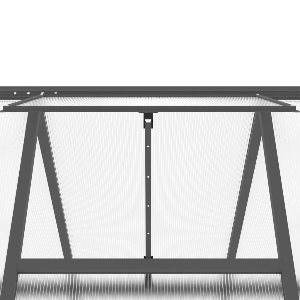 vidaXL Serre avec cadre de base anthracite 445x169x195 cm aluminium