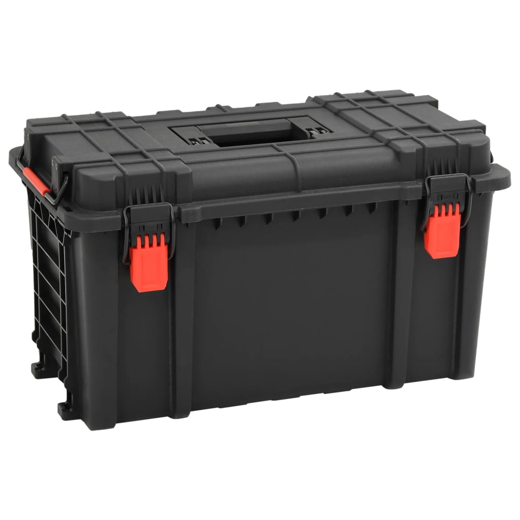 vidaXL Valise de vol portable noir 57x35x32,5 cm PP
