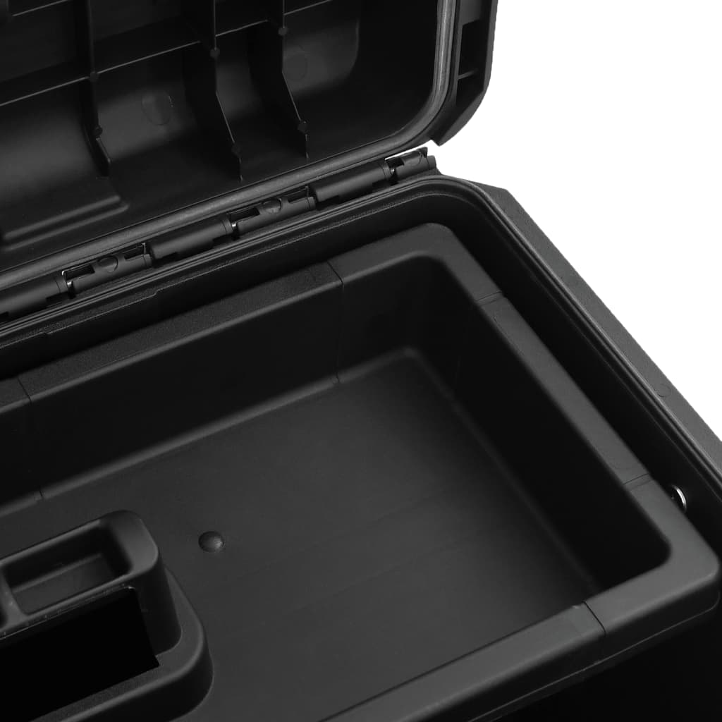 vidaXL Valise de vol portable noir 57x35x32,5 cm PP