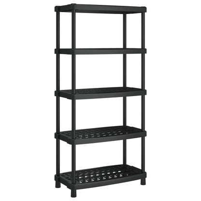vidaXL Étagère de rangement à 5 niveaux noir 93,5x45,5x194,5 cm PP