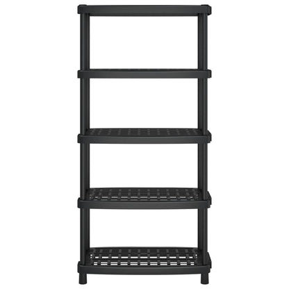 vidaXL Étagère de rangement à 5 niveaux noir 93,5x45,5x194,5 cm PP