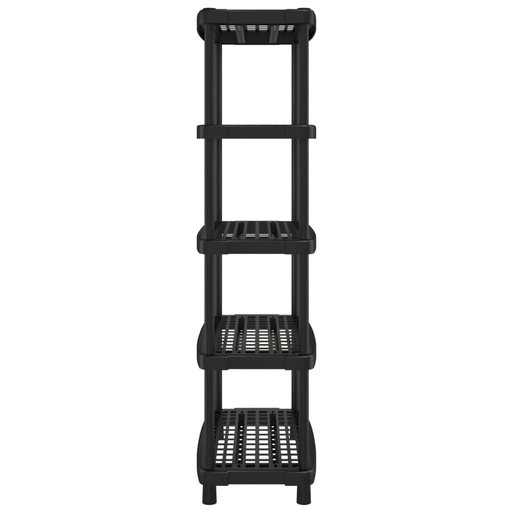 vidaXL Étagère de rangement à 5 niveaux noir 93,5x45,5x194,5 cm PP