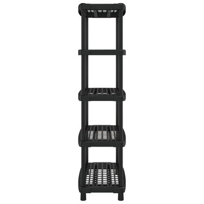 vidaXL Étagère de rangement à 5 niveaux noir 93,5x45,5x194,5 cm PP