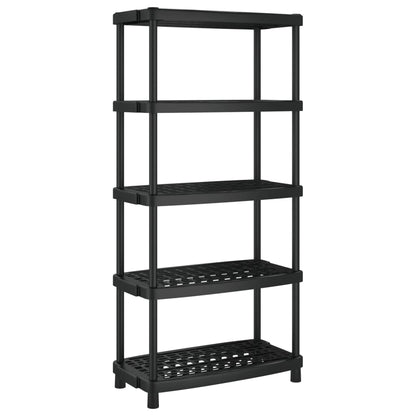 vidaXL Étagère de rangement à 5 niveaux noir 93,5x45,5x194,5 cm PP