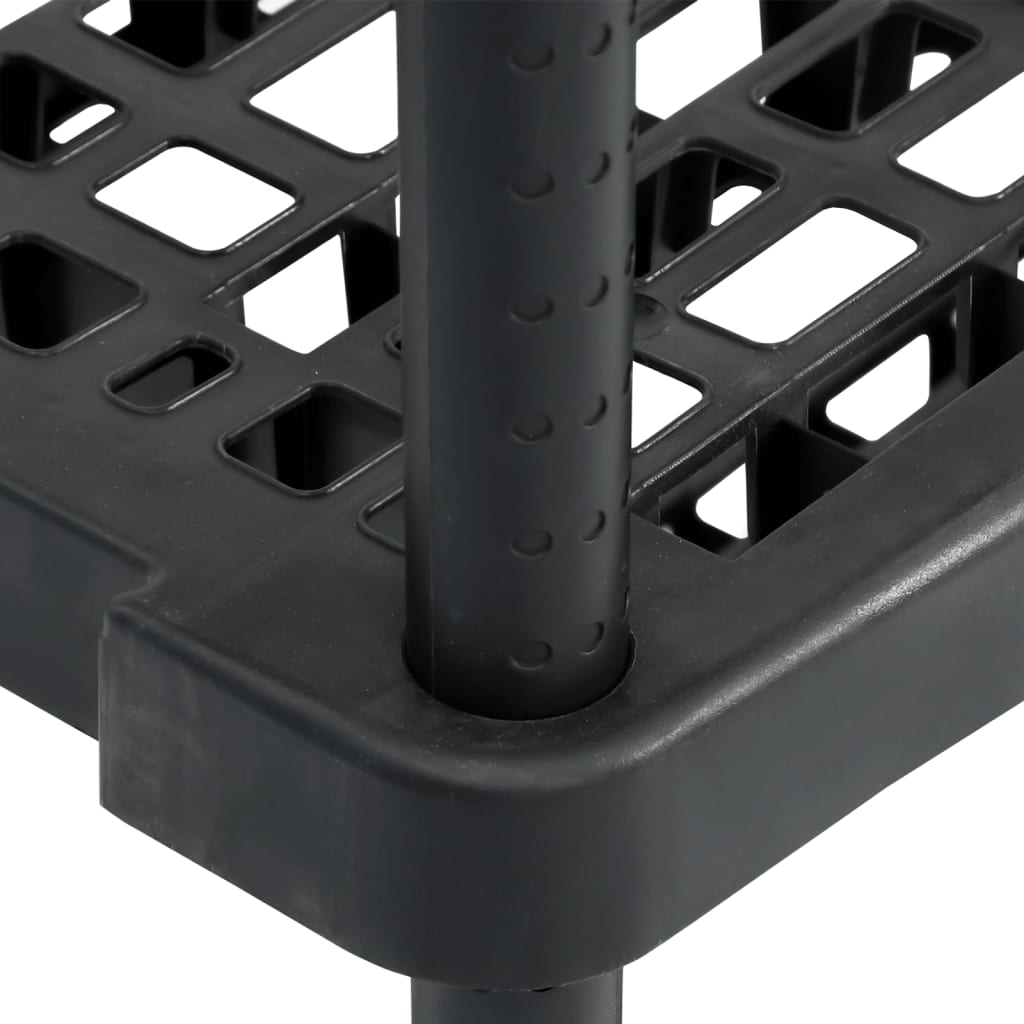 vidaXL Étagère de rangement à 5 niveaux noir 93,5x45,5x194,5 cm PP