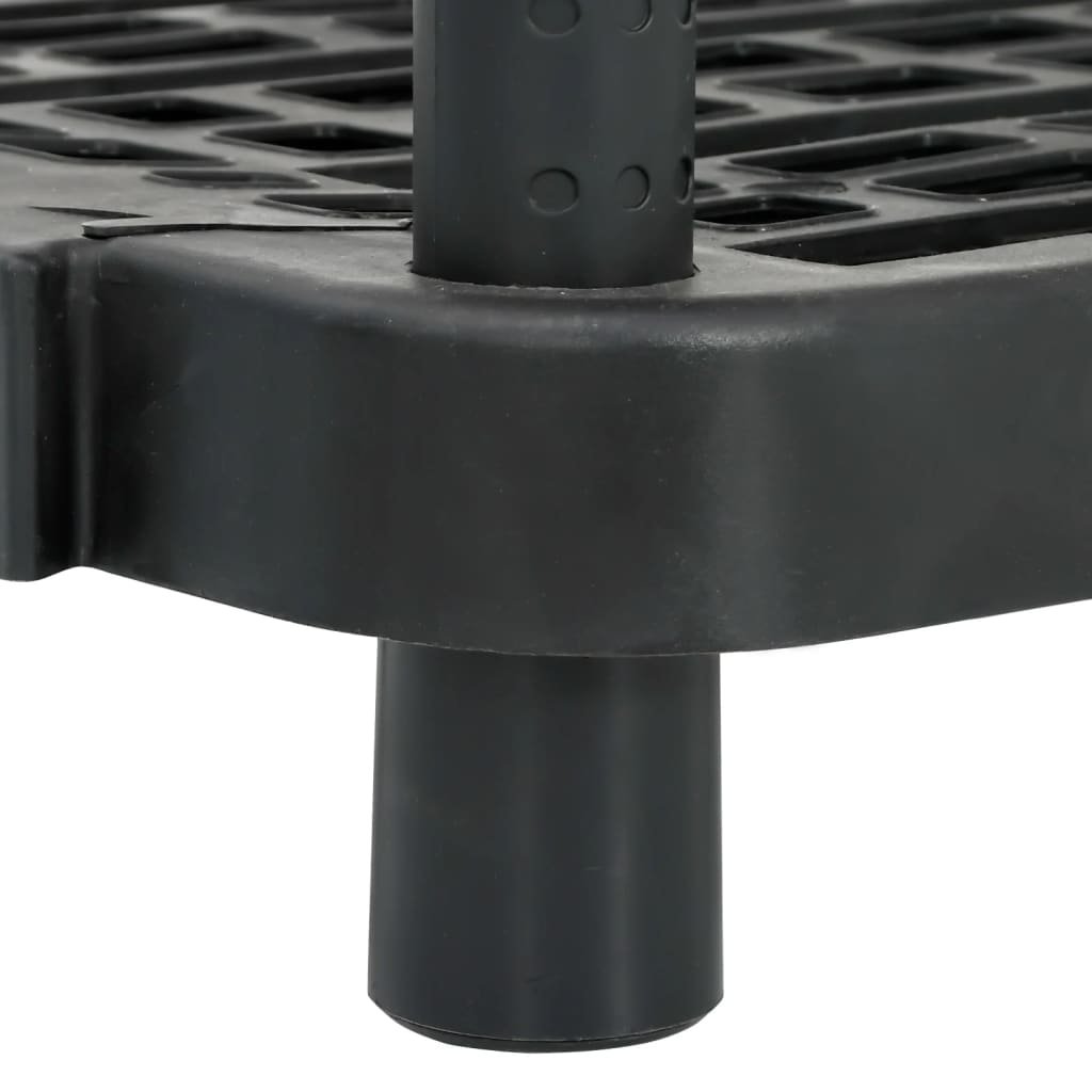 vidaXL Étagère de rangement à 5 niveaux noir 93,5x45,5x194,5 cm PP