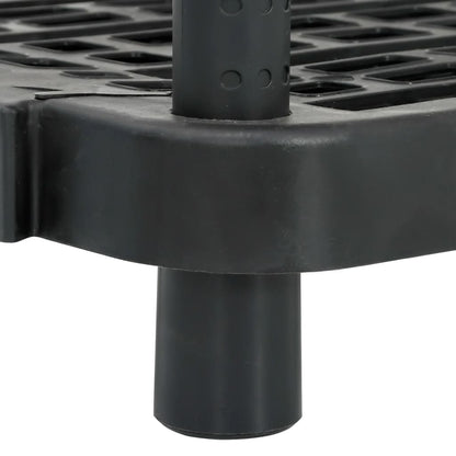 vidaXL Étagère de rangement à 5 niveaux noir 93,5x45,5x194,5 cm PP