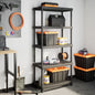 vidaXL Étagère de rangement à 5 niveaux noir 93,5x45,5x194,5 cm PP