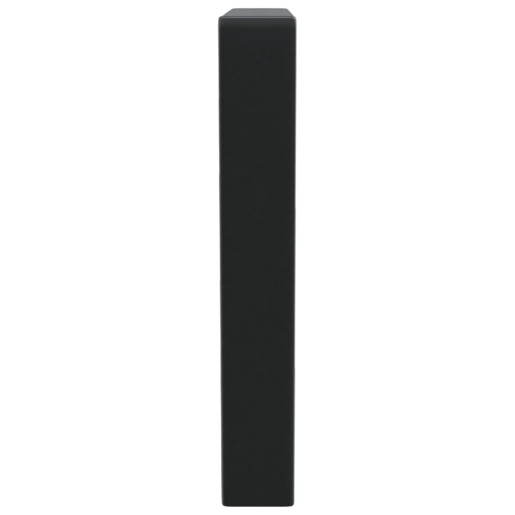 vidaXL Supports d'étagères pour lavabo 2 pcs noir trapèze acier