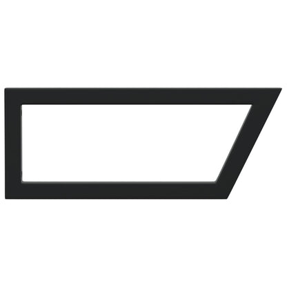 vidaXL Supports d'étagères pour lavabo 2 pcs noir trapèze acier