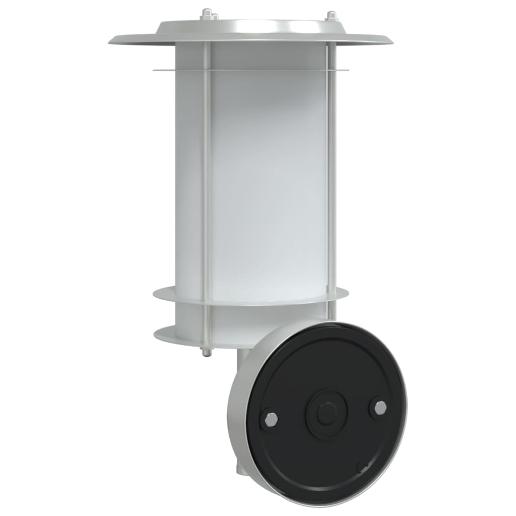 vidaXL Appliques murales d'extérieur 2pcs argenté acier inoxydable