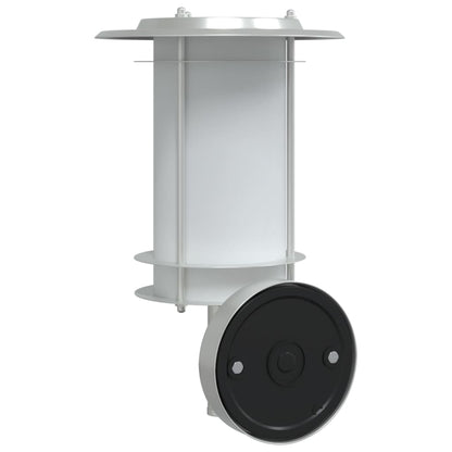 vidaXL Appliques murales d'extérieur 2pcs argenté acier inoxydable
