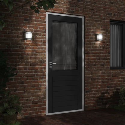 vidaXL Appliques murales d'extérieur 2 pcs noir acier inoxydable