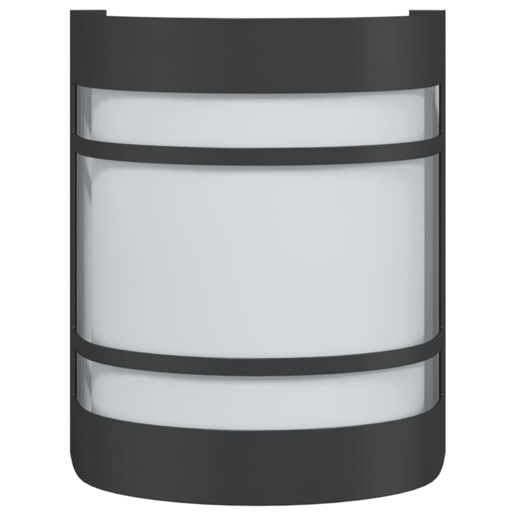 vidaXL Appliques murales d'extérieur 2 pcs noir acier inoxydable