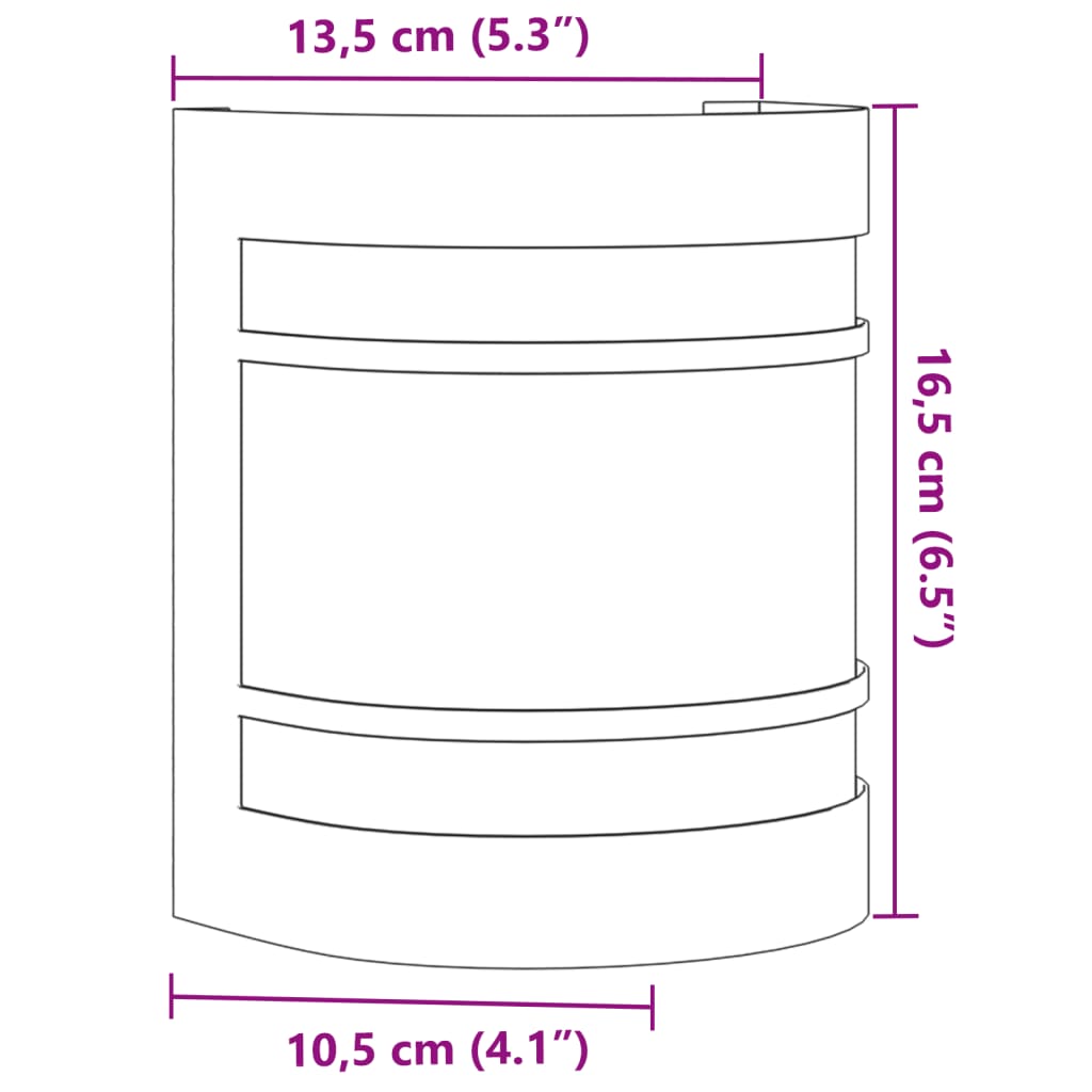 vidaXL Appliques murales d'extérieur 2 pcs noir acier inoxydable