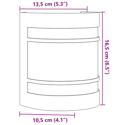 vidaXL Appliques murales d'extérieur 2 pcs noir acier inoxydable