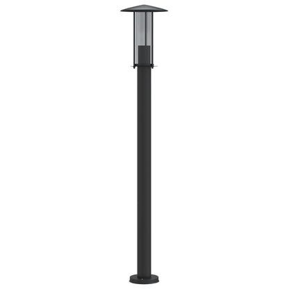 vidaXL Lampadaires d'extérieur 3 pcs noir 100 cm acier inoxydable