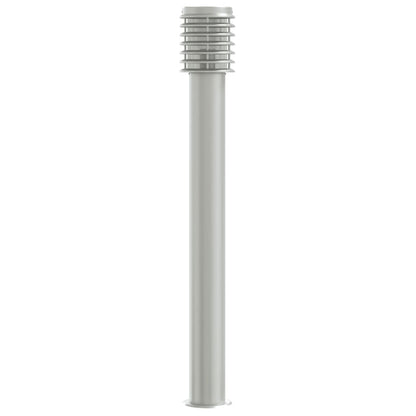 vidaXL Lampadaires d'extérieur 3 pcs argenté 110 cm acier inoxydable