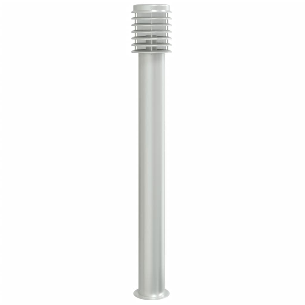 vidaXL Lampadaires d'extérieur 3 pcs argenté 110 cm acier inoxydable