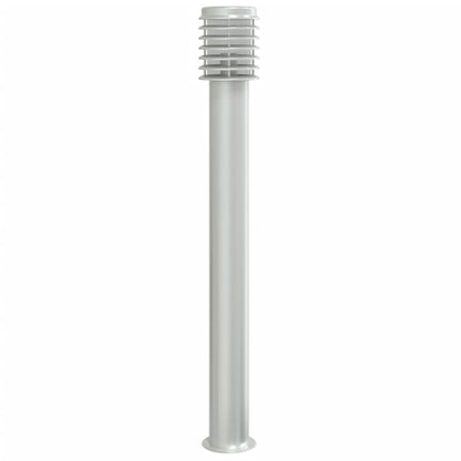 vidaXL Lampadaires d'extérieur 3 pcs argenté 110 cm acier inoxydable
