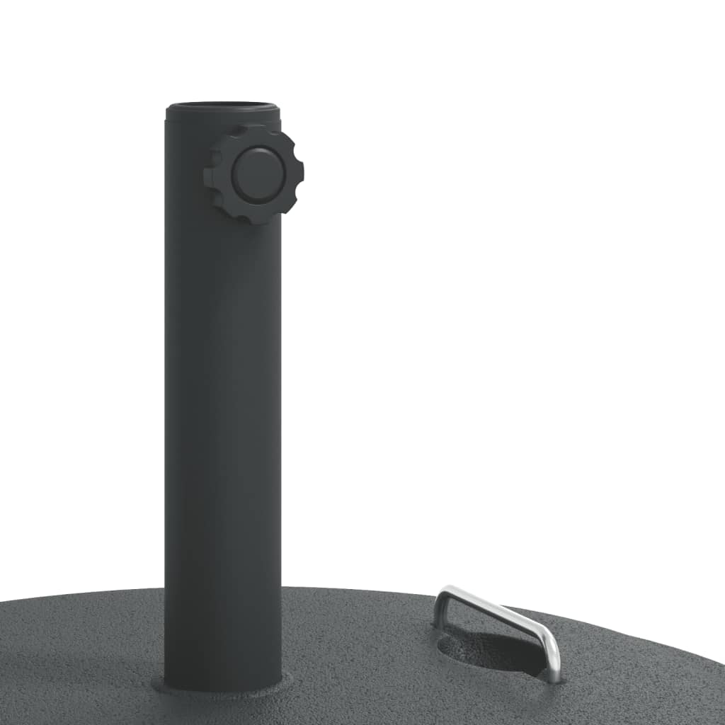 vidaXL Base de parasol avec poignées pour mâts Ø38 / 48 mm 25 kg rond