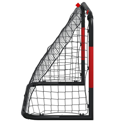 vidaXL But de football avec filet rouge et noir 90x48x71 cm acier