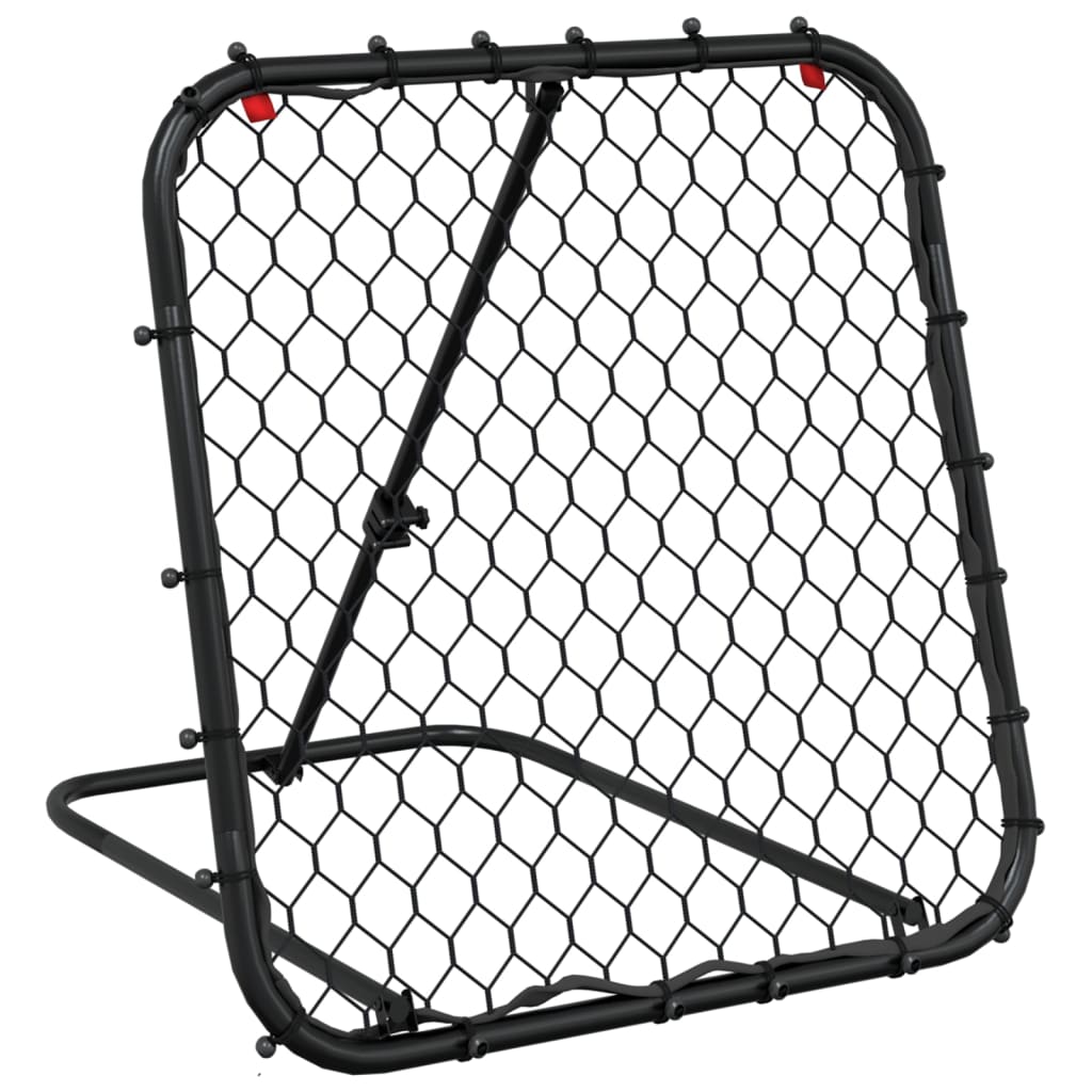 vidaXL Filet de rebond de football réglable noir 84x73x60-80 cm acier