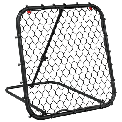 vidaXL Filet de rebond de football réglable noir 84x73x60-80 cm acier