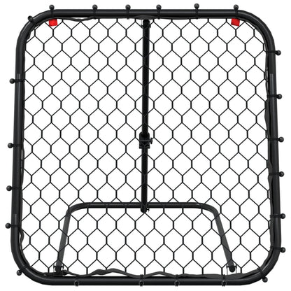 vidaXL Filet de rebond de football réglable noir 84x73x60-80 cm acier