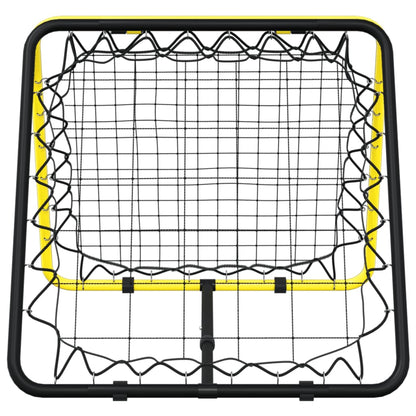 vidaXL Filet de rebond de football double face réglable jaune et noir